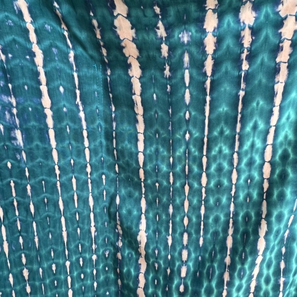 0118/ Hand Tie-Dye Rayon Caftan: Bohemian Maxi Dress, Resort Wear - Picture 14 of 15